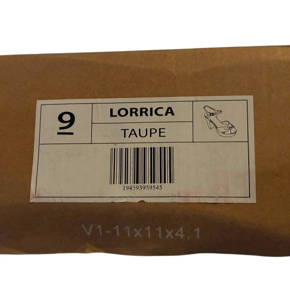 Journee Collection Lorrica Taupe Bow Platform Heels 4.75